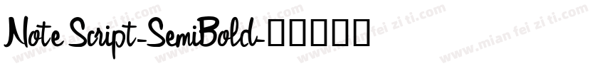 Note Script-SemiBold字体转换